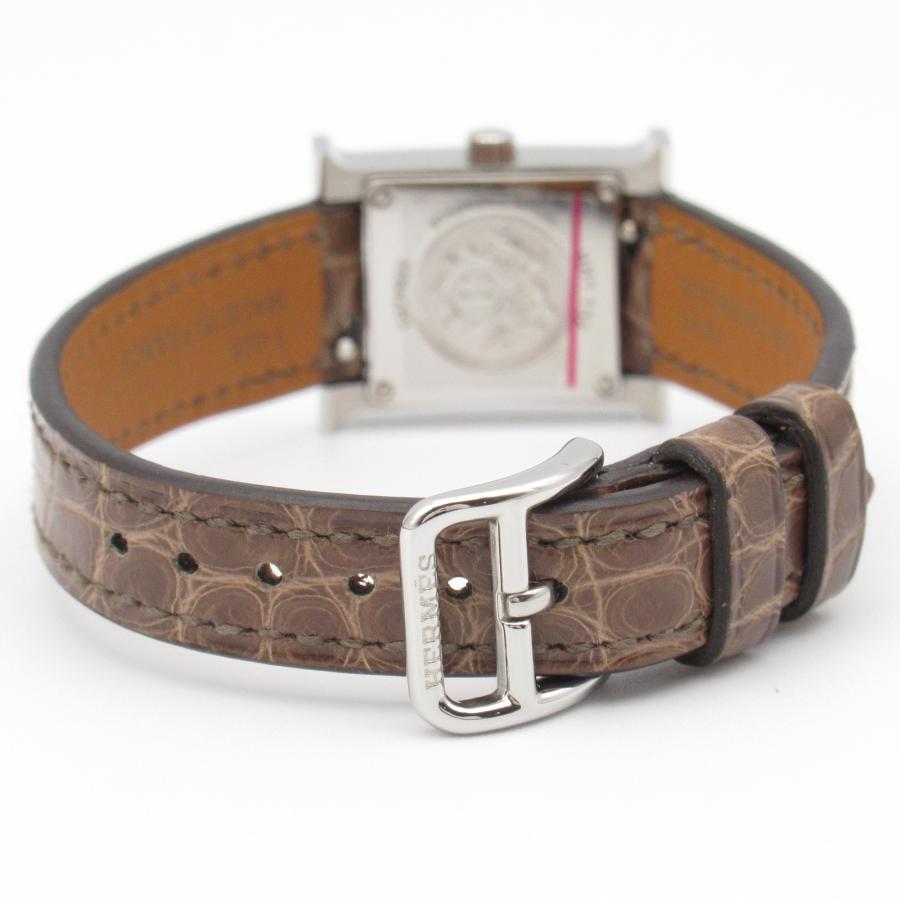 HERMES エルメス Hウォッチミニ ダイヤベゼル ブランドオフ HERMES エルメス Hウォッチミニ ダイヤベゼル ブランドオフ
