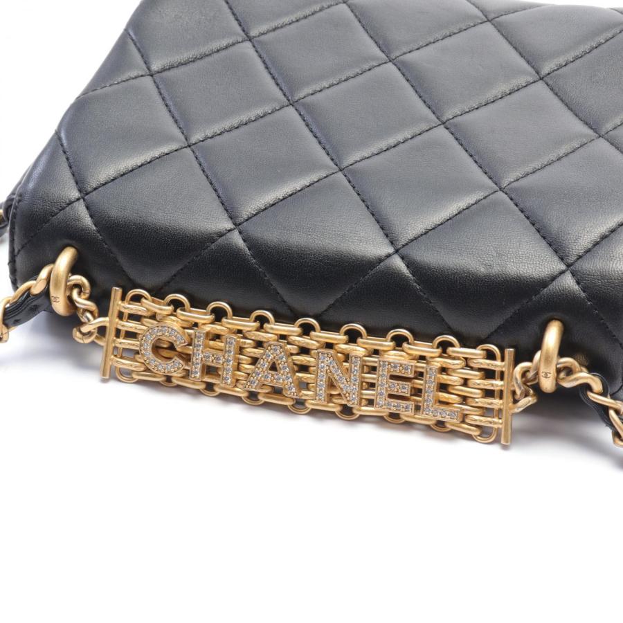 シャネル CHANEL ミニマトラッセ ショルダーバッグ バッグ レザー カーフ（牛革） レディース ブラック系 【中古】 CHANEL（シャネル） ミニマトラッセ ショルダーバッグ バッグ レザー