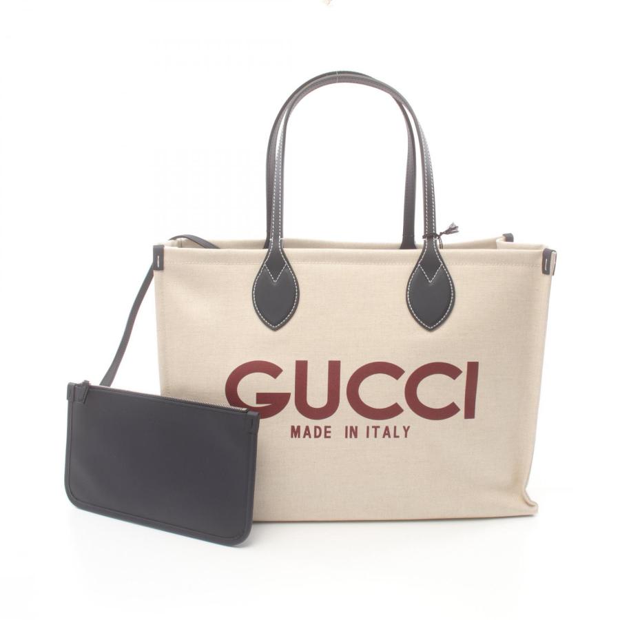 GUCCI グッチ プリント トートバッグ ブランドオフ キャンバス 