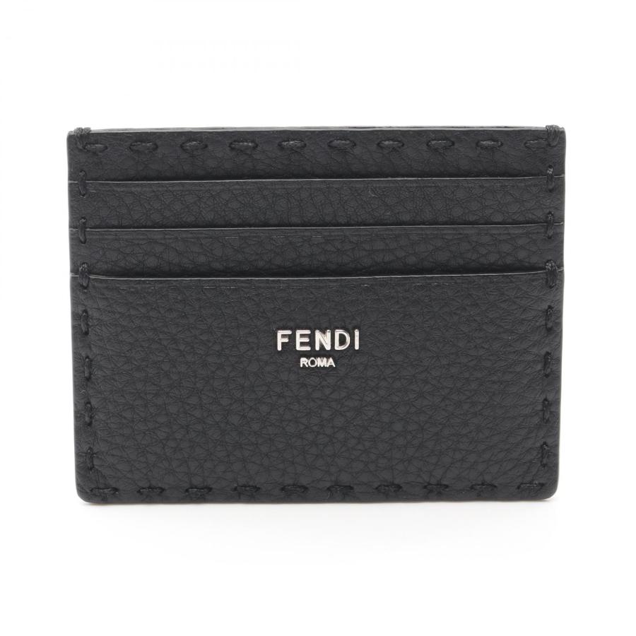 FENDI フェンディ セレリア ブランドオフ レザー カードケース メンズ 