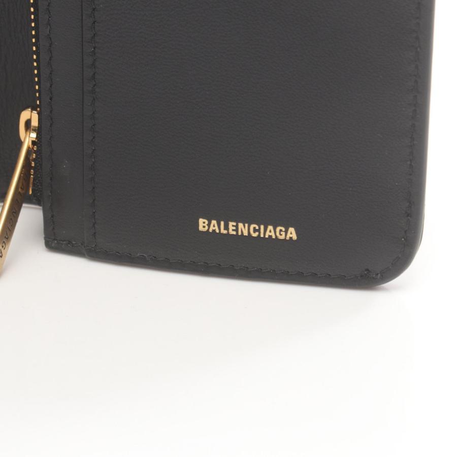 BALENCIAGA バレンシアガ モナコ ブランドオフ レザー 二つ折り BALENCIAGA バレンシアガ モナコ ブランドオフ レザー 二つ折り