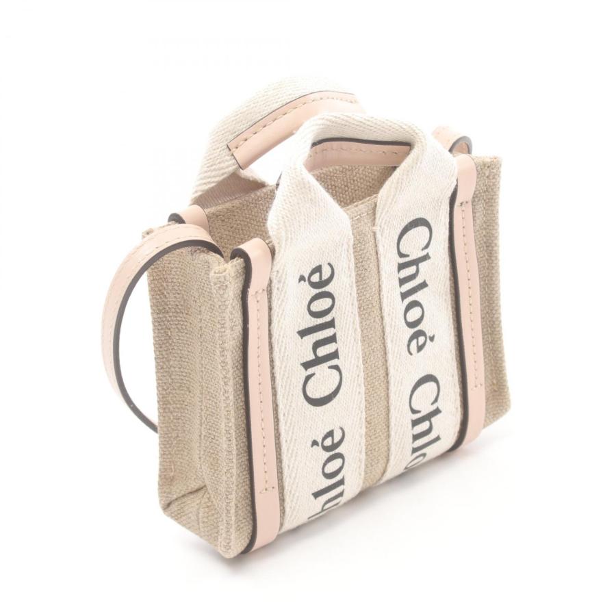 Chloé Woody ウッディナノ ショルダーバッグ Chloe（クロエ） WOODY NANO ウッデイ ナノ ブランドオフ キャンバス