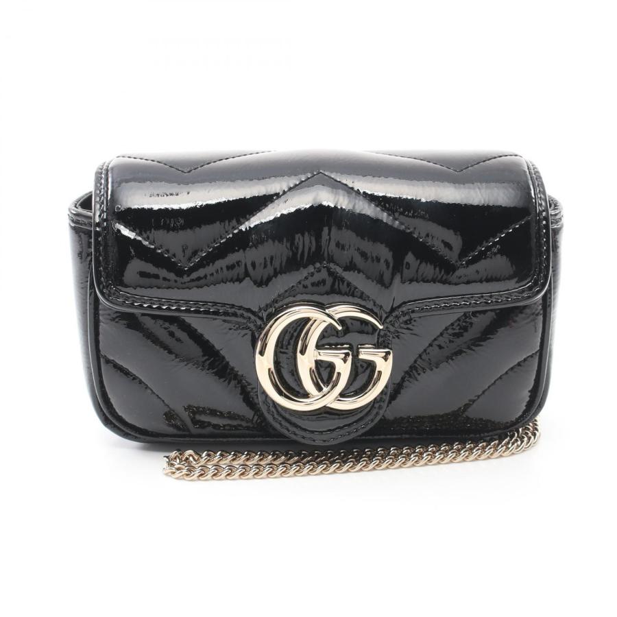 GUCCI ショルダーバッグ GGマーモント キルティング スーパーミニバッグ