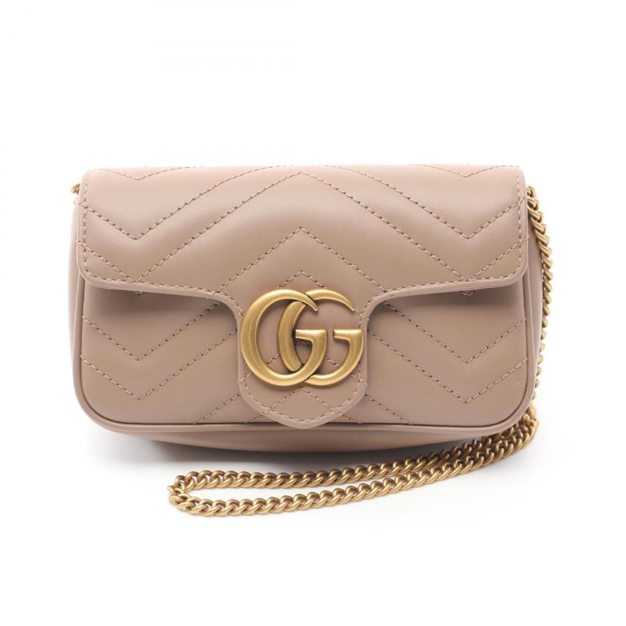 GUCCI グッチ　ggマーモント　キルティングレザー スーパーミニバッグ　新品 GUCCI（グッチ） GGマーモント スーパーミニバッグ ブランドオフ