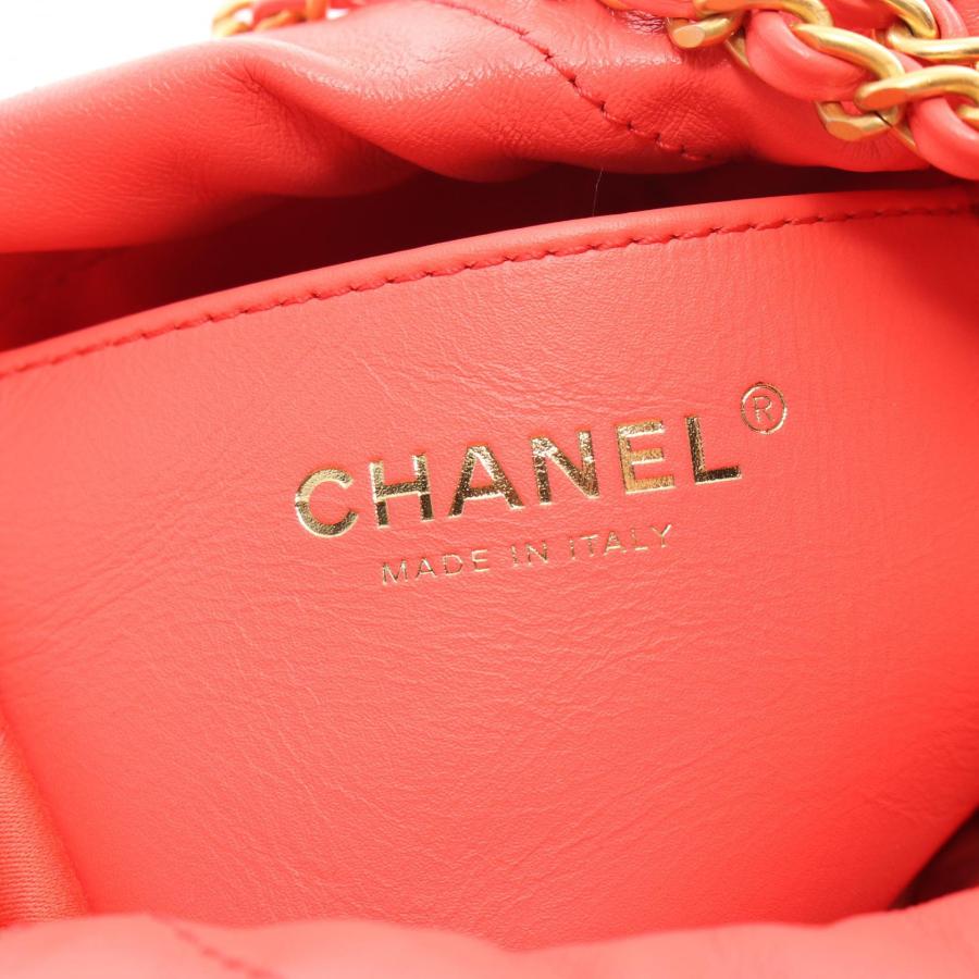 CHANEL シャネル 22 ミニ レースパッチワーク ブランドオフ レザー 