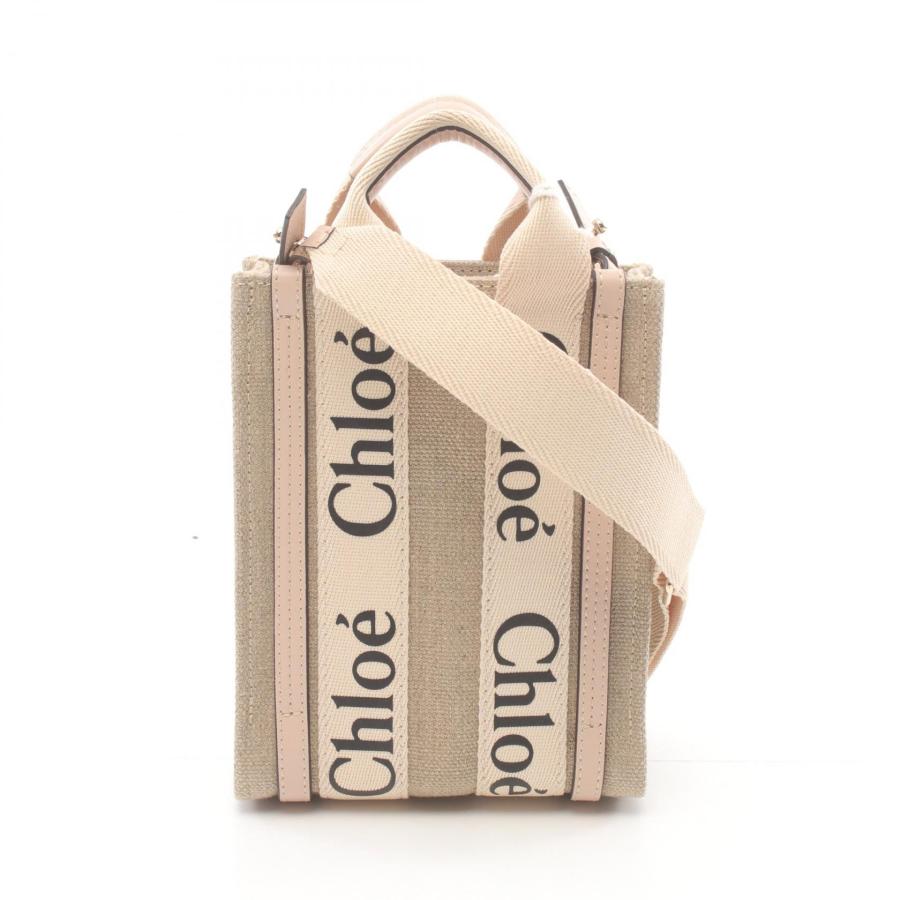 Chloe クロエ WOODY ウッディ ノースサウス ミニトートバッグ ブランド 