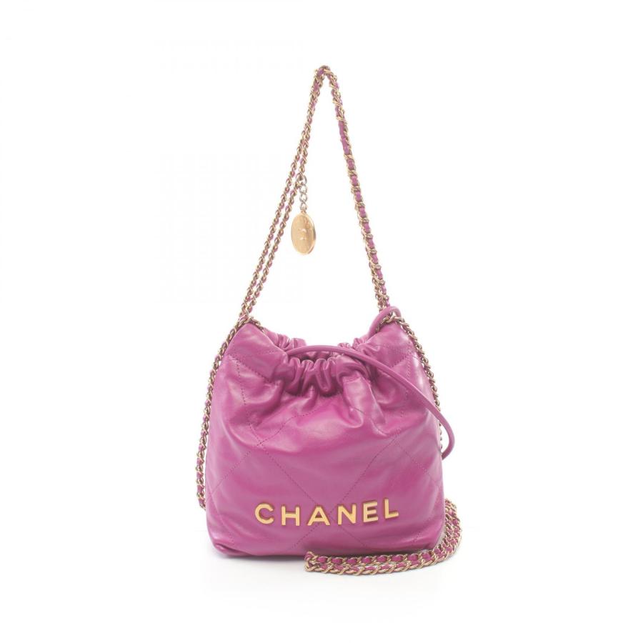 CHANEL シャネル 22 ミニ ブランドオフ レザー ショルダーバッグ 中古