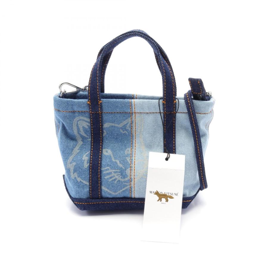 メゾンキツネ ミニトート ブランドオフ MAISON KITSUNE デニム トート