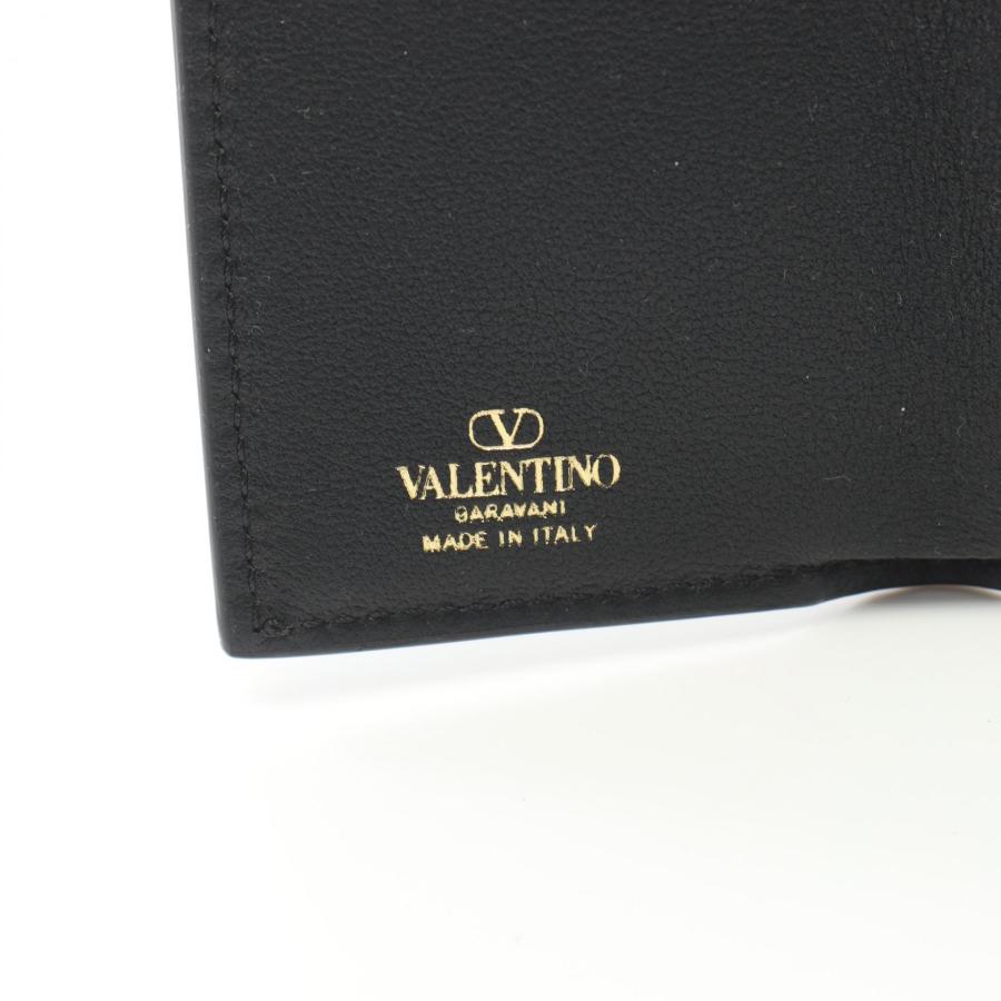ヴァレンチノ ロックスタッズ ブランドオフ Valentino レザー 三つ折り