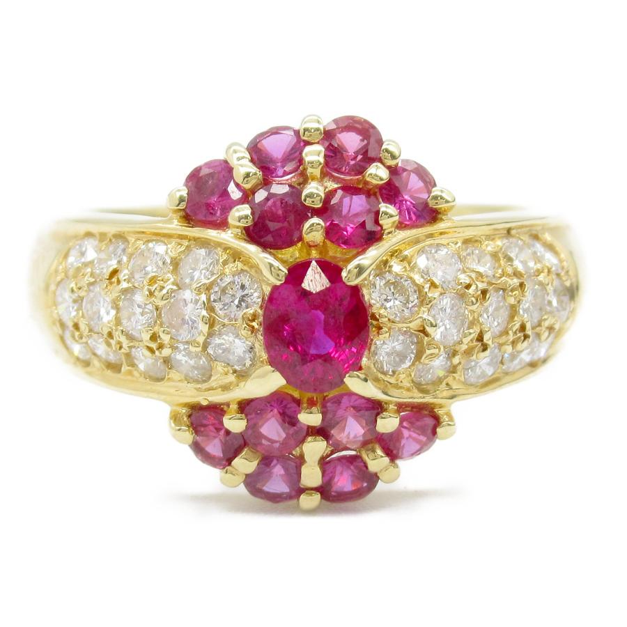 ジュエリー ルビー ダイヤモンド リング ブランドオフ JEWELRY K18