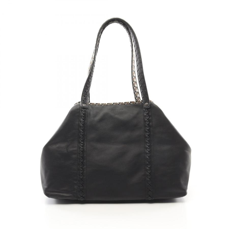 BOTTEGA VENETA トートバッグ イントレチャート リバーシブル 黒 ボッテガヴェネタ イントレチャート バタフライ リバーシブルトート
