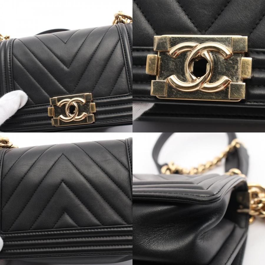 CHANEL シャネル ボーイシャネル スモール ブランドオフ レザー