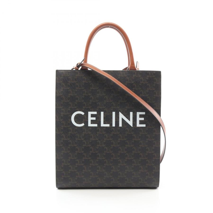 【美品】CELINE セリーヌ トリオンフ　キャンバス　バーティカルカバ　トート CELINE（セリーヌ） スモール バーティカル カバ トリオンフ ブランド