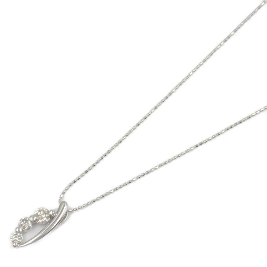 ジュエリー ダイヤモンド ネックレス ブランドオフ JEWELRY K14WG 中古  