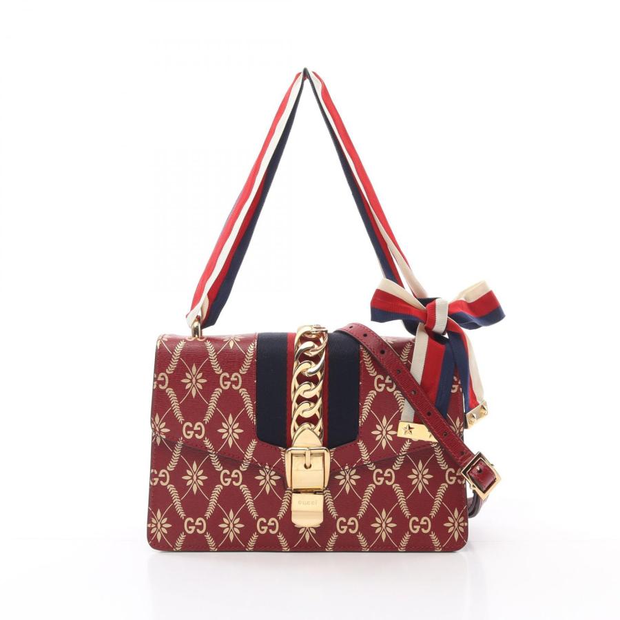 GUCCI（グッチ） シルヴィ シェリーライン GG柄 ブランドオフ レザー 