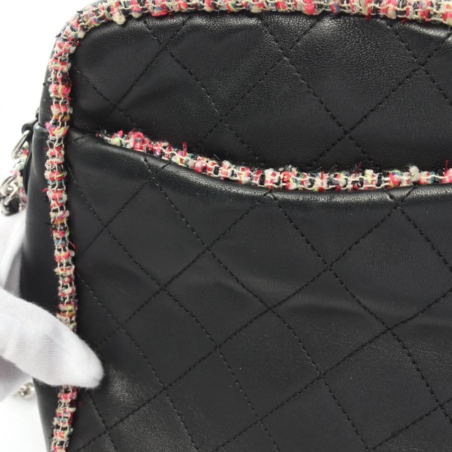 シャネル ラムスキン マトラッセ ツイード ショルダーバッグ ハンドバッグ シャネル マトラッセ ラムスキン×ツイード チェーンショルダーバッグ