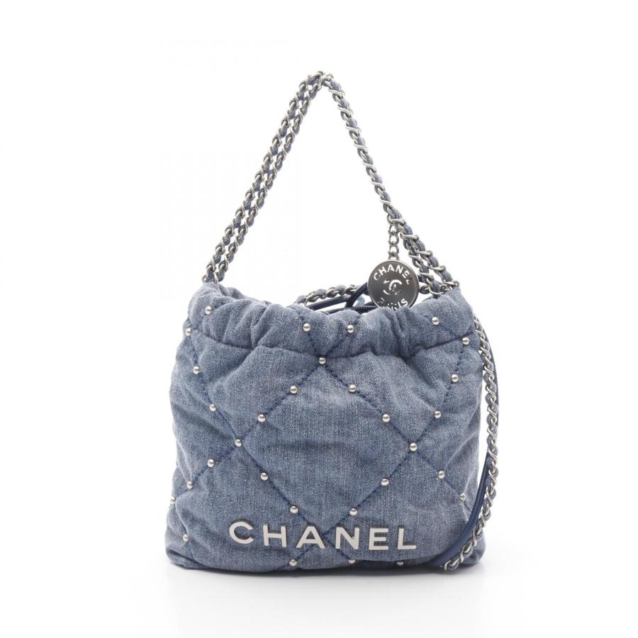 極美品　CHANEL シャネル22 ミニ　デニム ショルダーバッグ シャネル シャネル22ミニ デニム チェーンショルダーバッグ