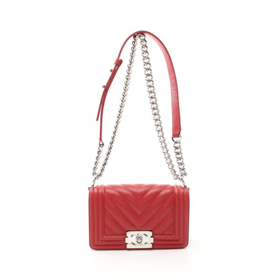 CHANEL シャネル ショルダーバッグ ボーイシャネル スモール シェブロン Vステッチ シャネル(CHANEL)シャネル ボーイシャネル スモール シェブロン V