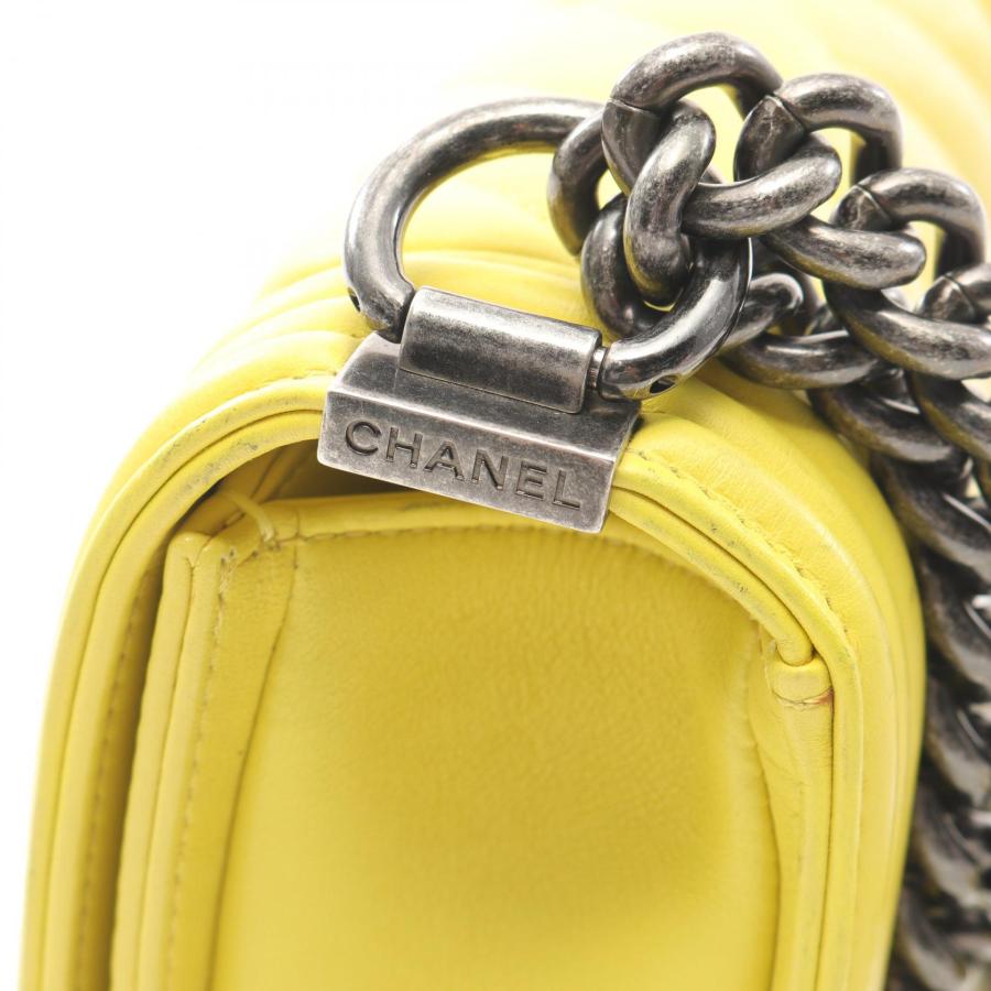 シャネル CHANEL ボーイシャネル スモール シェブロン Vステッチ ショルダーバッグ バッグ ラムスキン（羊革） レディース ブラック系 【中古】 CHANEL - シャネル CHANEL シェブロン Vステッチ 2WAY ショルダー