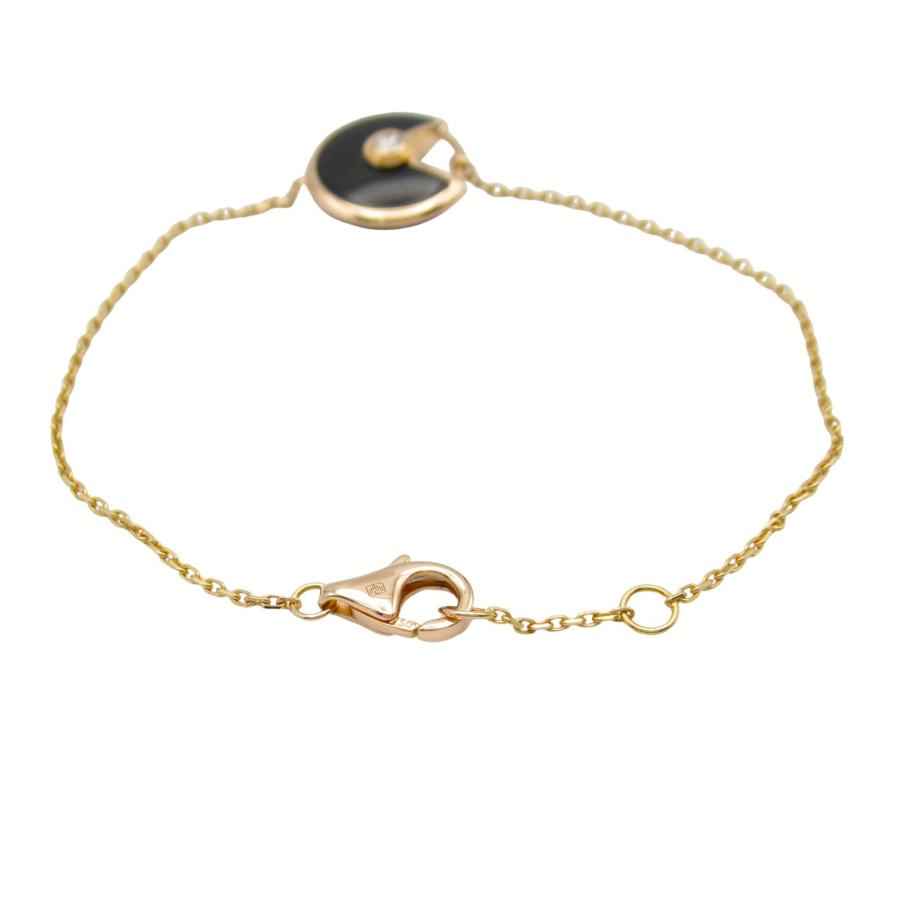 カルティエ アミュレット ブレスレット オニキス ブランドオフ CARTIER K18PG（ピンクゴールド） ブレスレット 750PG 中古 レディース_1