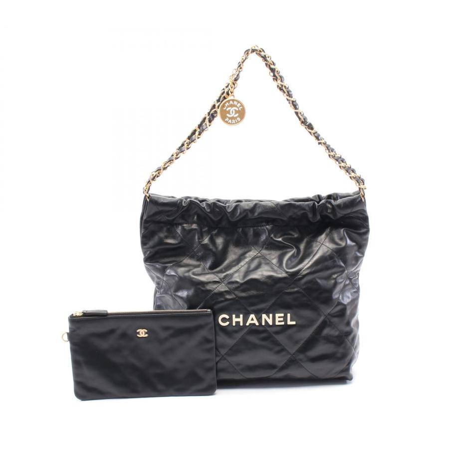 限定シャネル22バッグ　CHANEL レザートートバッグ　カーフ CHANEL（シャネル） シャネル22 ブランドオフ レザー トートバッグ