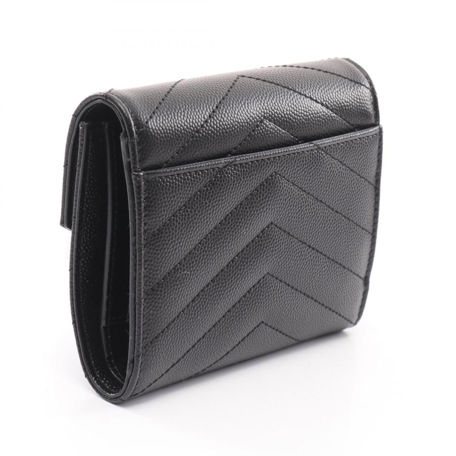サンローラン モノグラム ブランドオフ SAINT LAURENT レザー 三つ折り