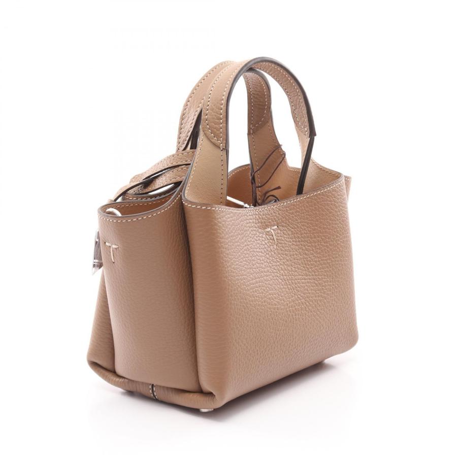 トッズ Tタイムレス マイクロ ブランドオフ TOD'S レザー ハンドバッグ