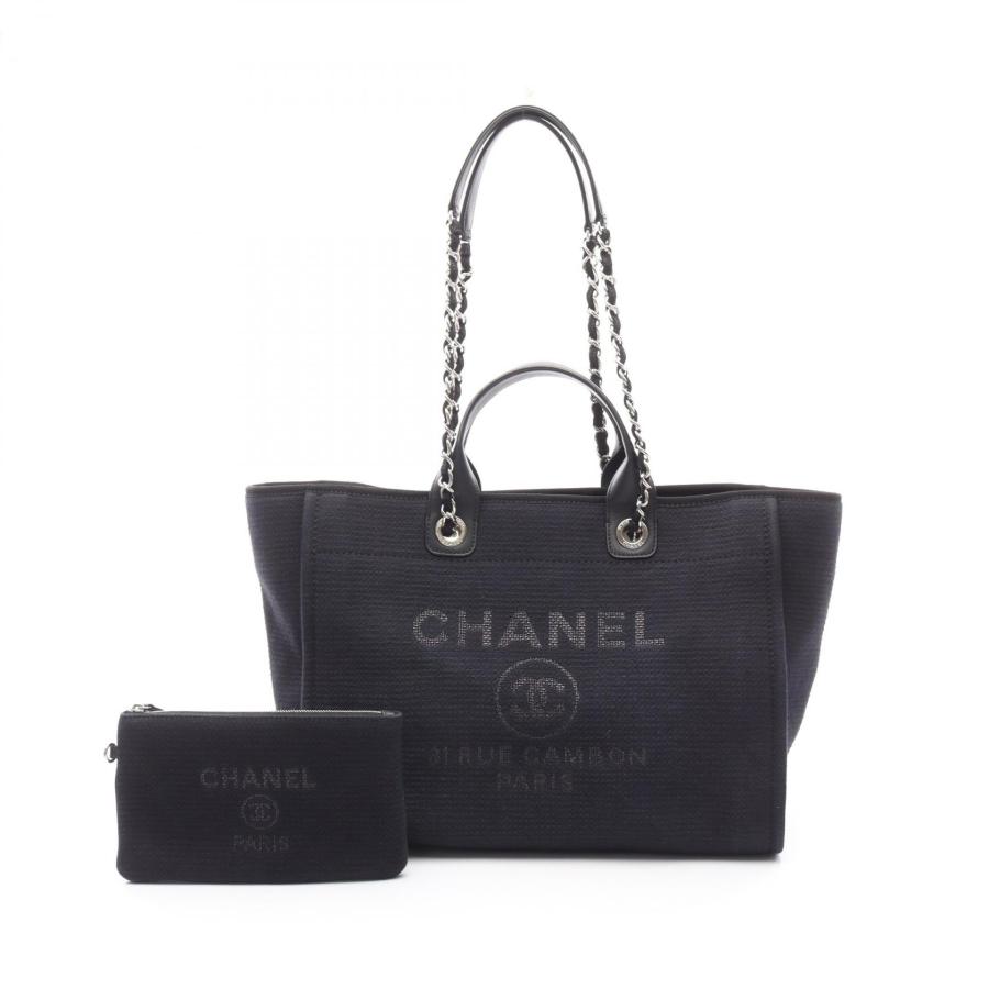 CHANEL（シャネル） ドーヴィル ブランドオフ キャンバス トートバッグ
