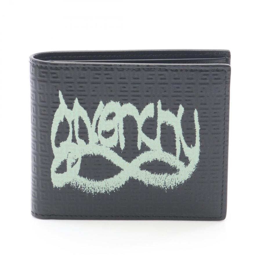 ジバンシィ 4G ブランドオフ GIVENCHY レザー 二つ折り財布 中古