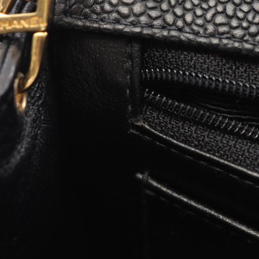 シャネル CHANEL ミニマトラッセ ショルダーバッグ バッグ レザー カーフ（牛革） レディース ブラック系 A35200 【中古】 CHANEL - シャネル CHANEL ミニマトラッセ ショルダーバッグ バッグ