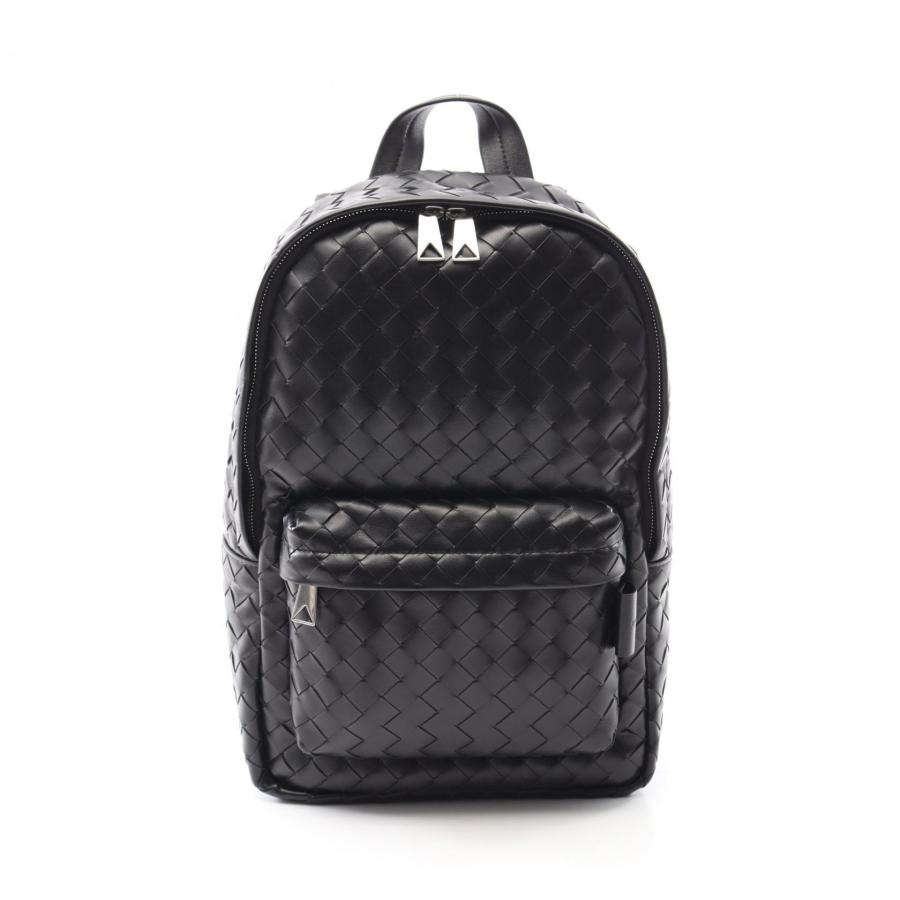 ボッテガヴェネタ　イントレチャート　バックパック　カーフレザー　リュック　黒 ボッテガヴェネタ イントレチャート ブランドオフ BOTTEGA VENETA