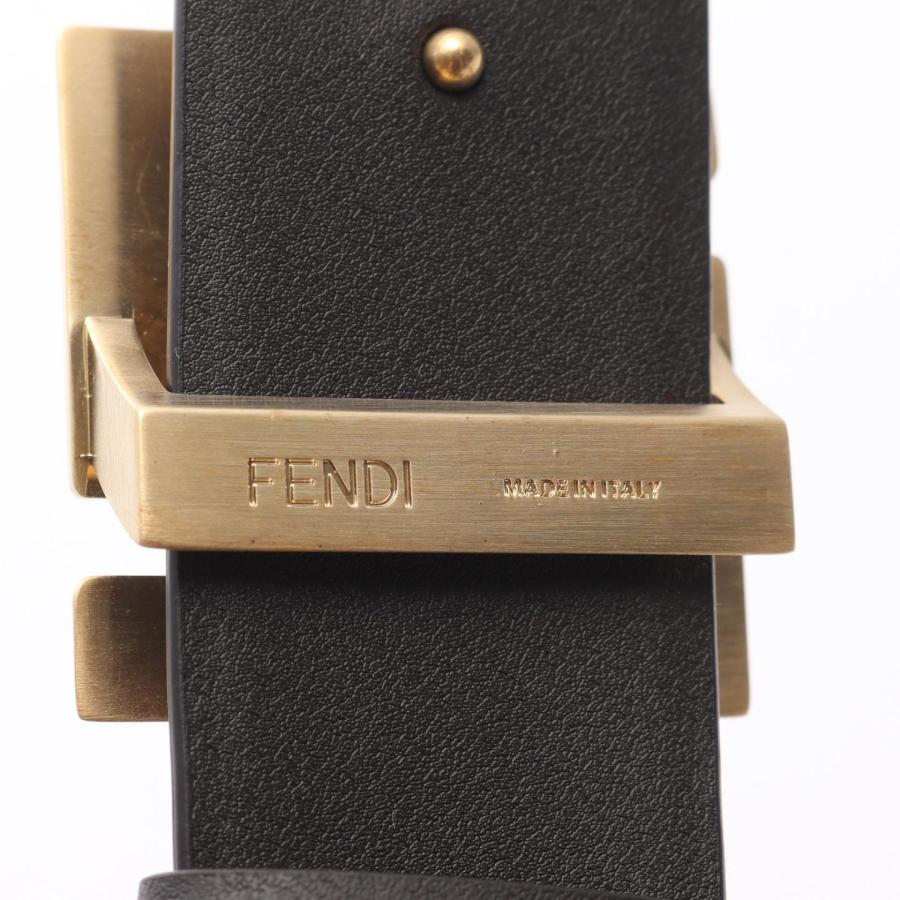 FENDI（フェンディ） FFロゴ バックル ブランドオフ レザー ベルト