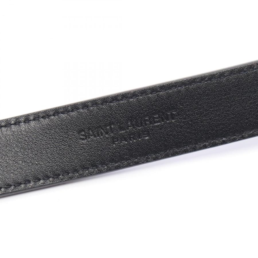 サンローランパリ モノグラム ナロー ブランドオフ SAINT LAURENT PARIS レザー ベルト レザー メンズの画像