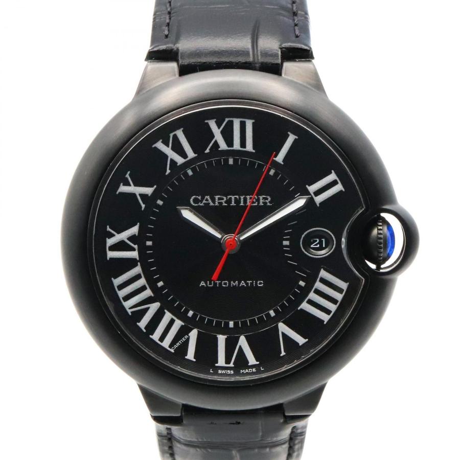 カルティエ CARTIER バロンブルー 42mm 腕時計 時計 SS(DLC加工) / 革 メンズ ブラック系 WSBB0015 【中古】 Cartier（カルティエ） バロンブルー 42mm ブランドオフ その他 腕時計