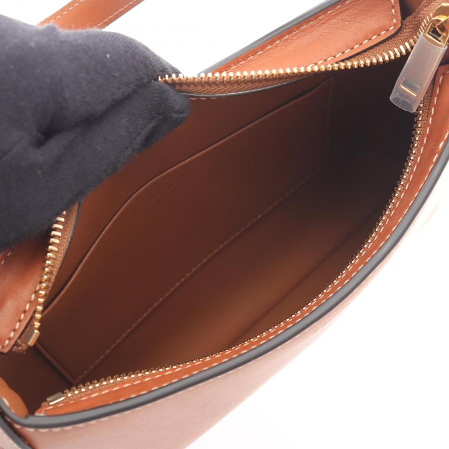 【CELINE】レディース ショルダーバック　カーフレザー　ブラックブラウン CELINE（セリーヌ） ミニ ブザス トリオンフキャンバス カーフスキン