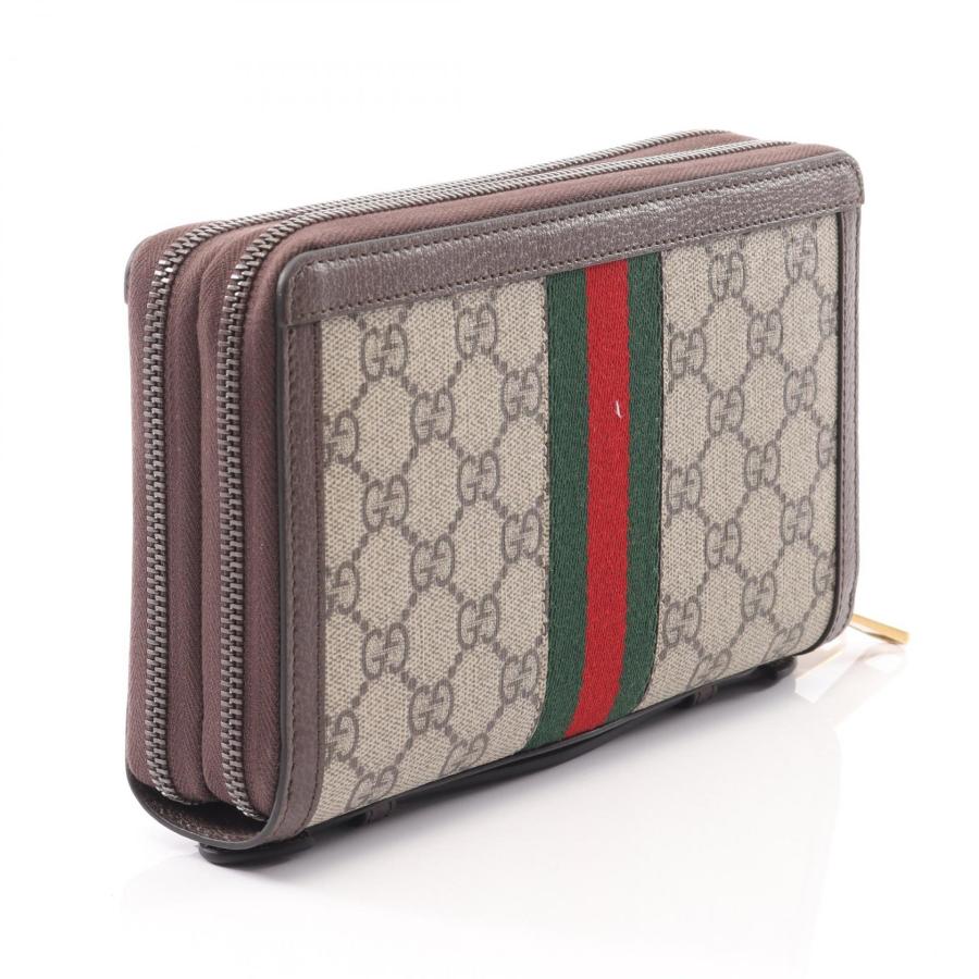 グッチ オフィディア トラベルケース GGスプリーム ブランドオフ GUCCI レザー ラウンド長財布 GGスプリームキャンバス メンズの画像