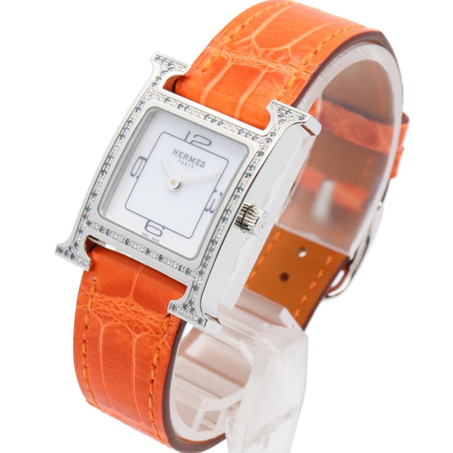 HERMES（エルメス） Hウォッチ ダイヤベゼル ブランドオフ ステンレス