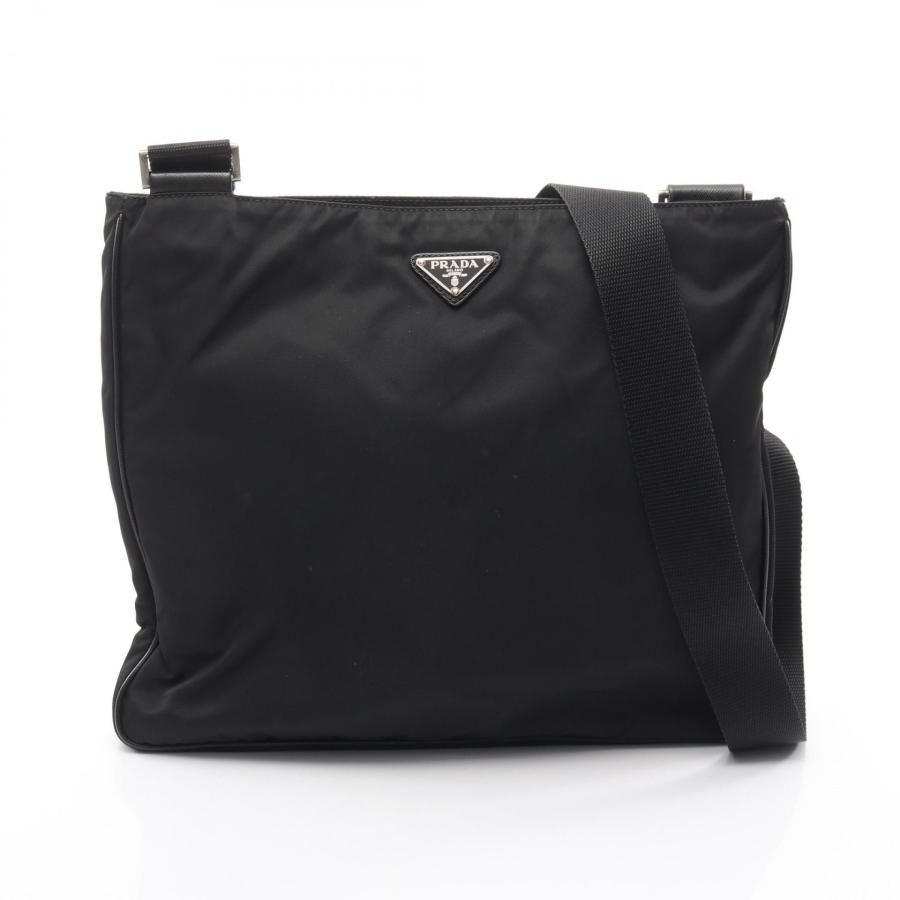 プラダ PRADA TESSUTO + SAFFI ショルダーバッグ バッグ ナイロン サフィアーノレザー レディース ブラック系 【中古】 PRADA（プラダ） TESSUTO+SAFFI ブランドオフ ナイロン ショルダー