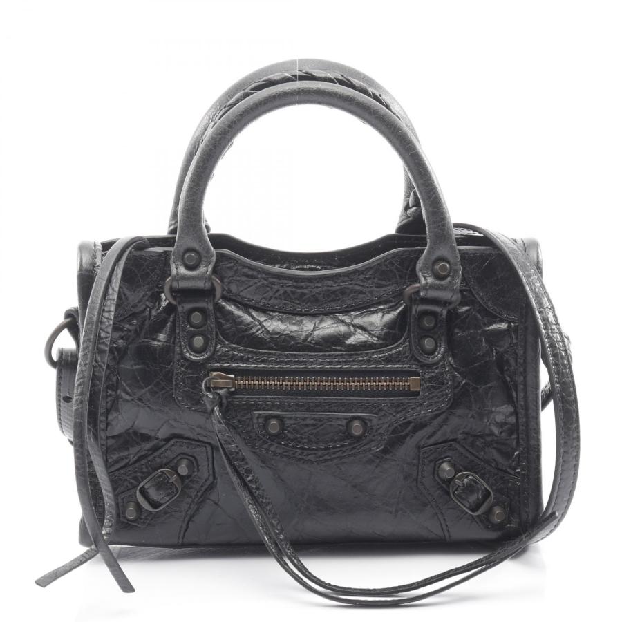 BALENCIAGA ブラックレザー ハンドバッグ BALENCIAGA（バレンシアガ） Le City Nano ル シティ ナノ ブランド