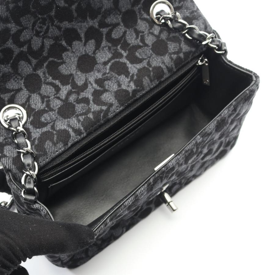 シャネル ミニマトラッセ20 ブランドオフ CHANEL デニム ショルダーバッグ プリントデニムキャンバス 中古 レディースの画像