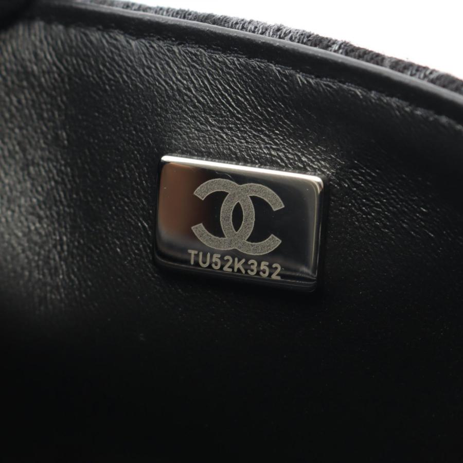 シャネル ミニマトラッセ20 ブランドオフ CHANEL デニム ショルダーバッグ プリントデニムキャンバス 中古 レディースの画像