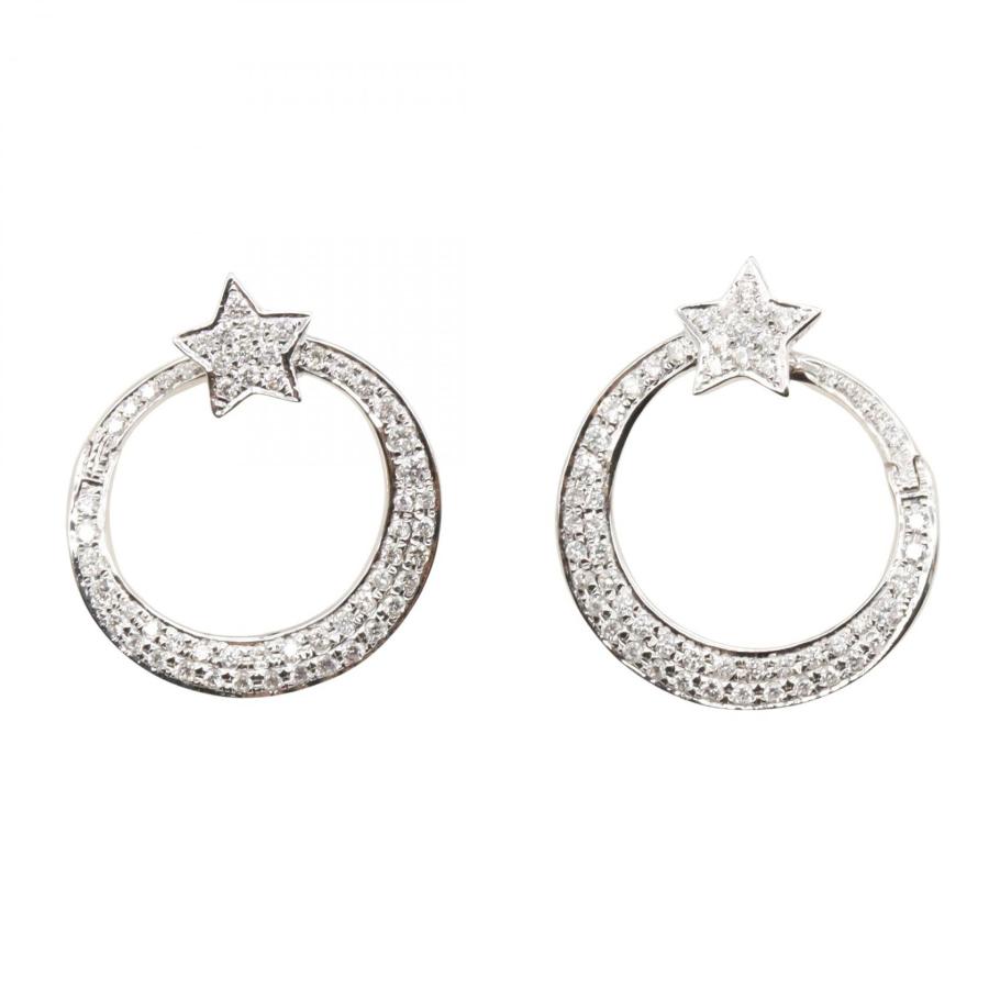 ダイヤモンドピアス　K18WG 美品 k18wg ダイヤモンドピアス