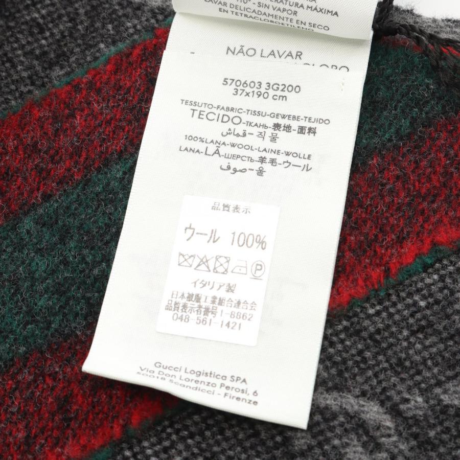 GUCCI（グッチ） GG柄 ブランドオフ ウール マフラー ウール メンズ