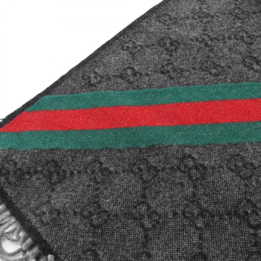 GUCCI（グッチ） GG柄 ブランドオフ ウール マフラー ウール メンズ