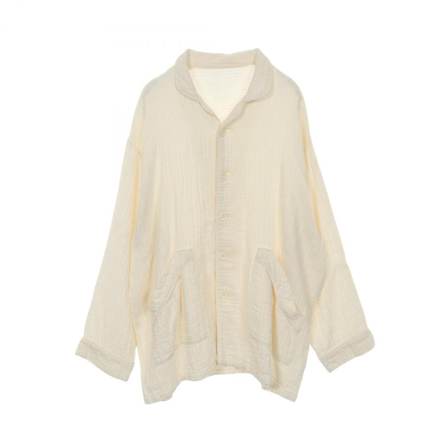 ポータークラシック PORTER CLASSIC ガーゼシャツ 衣料品 アウター ファブリック コットン メンズ アイボリー系 【中古】 PORTER CLASSIC（ポータークラシック） ガーゼシャツ ブランドオフ