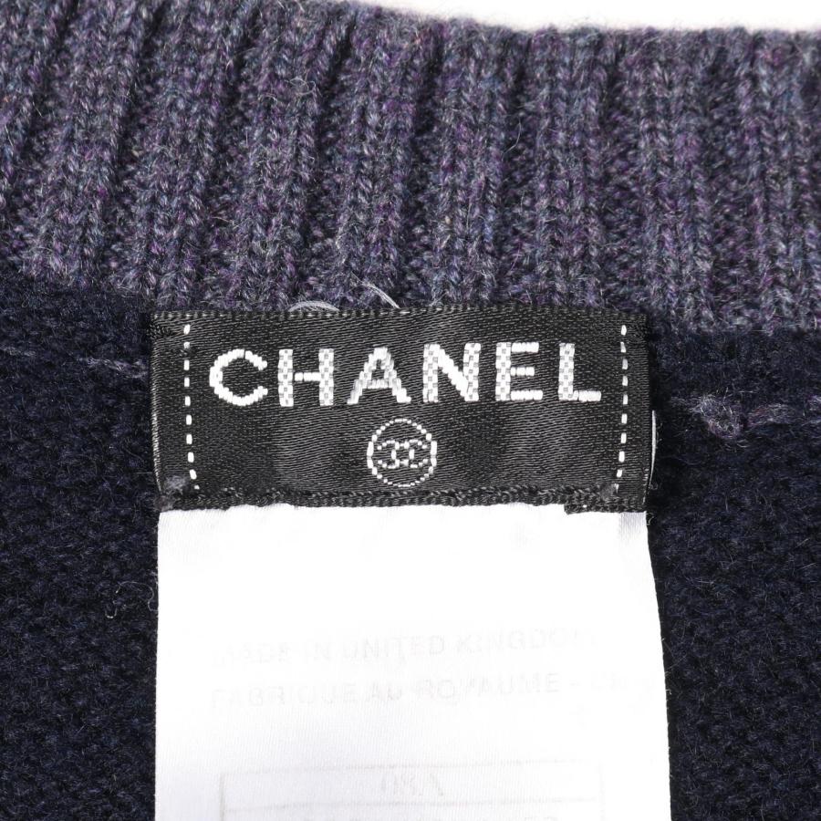 シャネル CHANEL ココマーク クラウンボタン カーディガン 衣料品 トップス カシミヤ レディース ネイビー系 P33560K00852 【中古】 CHANEL（シャネル） ココマーク クラウンボタン ブランドオフ カシミヤ