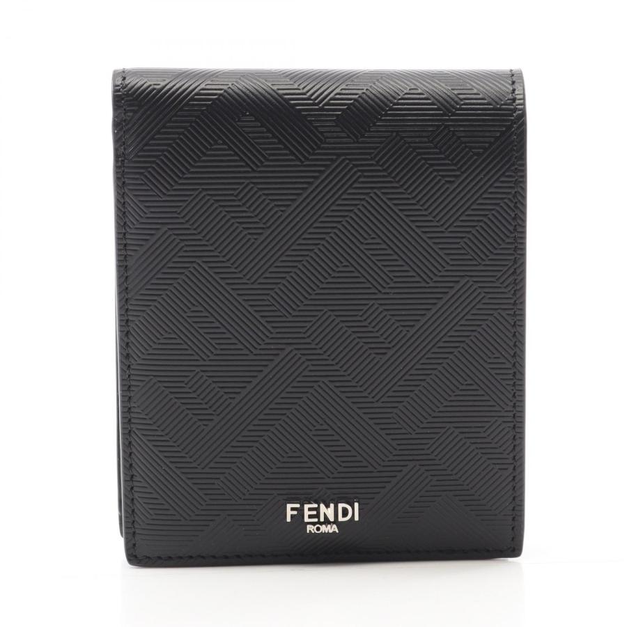 FENDI（フェンディ） シャドー ブランドオフ レザー 二つ折り財布