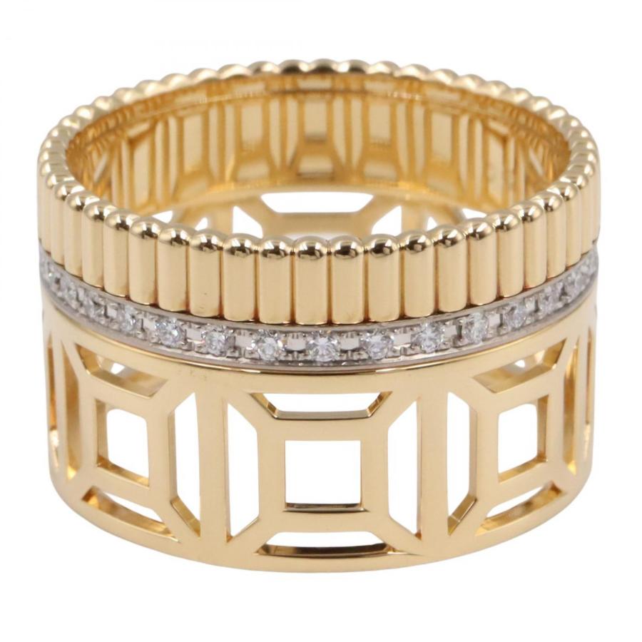 ブシュロン キャトル ラディアント オープンワーク ダイヤ リング ブランドオフ Boucheron K18（イエローゴールド） リング・指輪 750PG/7_1