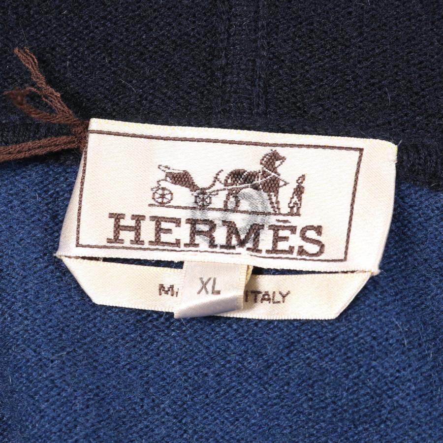 HERMES（エルメス） Hロゴ ニット ブランドオフ カシミヤ パーカー