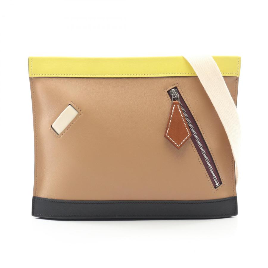エルメス HERMES カラーマティック オリゾンタル ショルダーバッグ バッグ レザー カーフ（牛革） ヴォースイフト / ヴォーバレニア ヴォースイフト チャイ U刻印（2022年製造） レディース ベージュ系 / マルチカラー 【中古】 HERMES（エルメス） カラーマティック オリゾンタル ブランドオフ